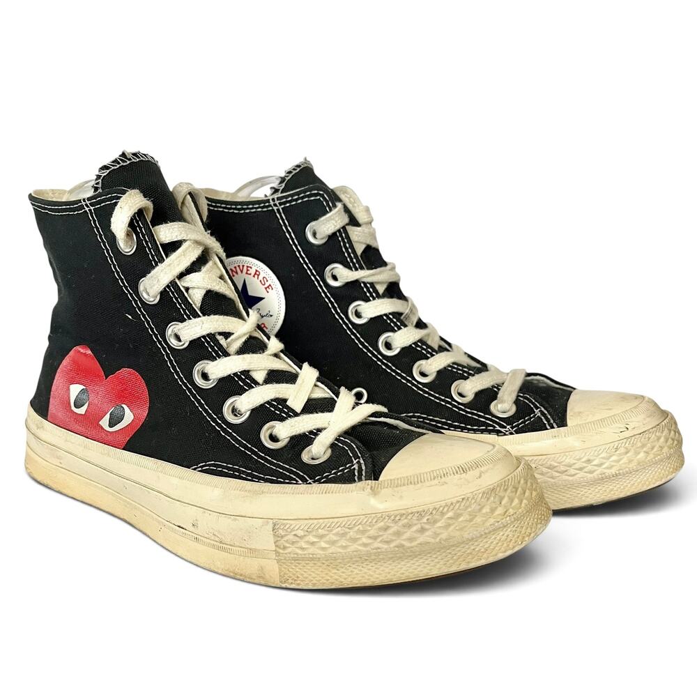 Converse x Comme des Garcons Play Chuck 70 Black Hi CDG Sneakers 4.5/6.5 150204C